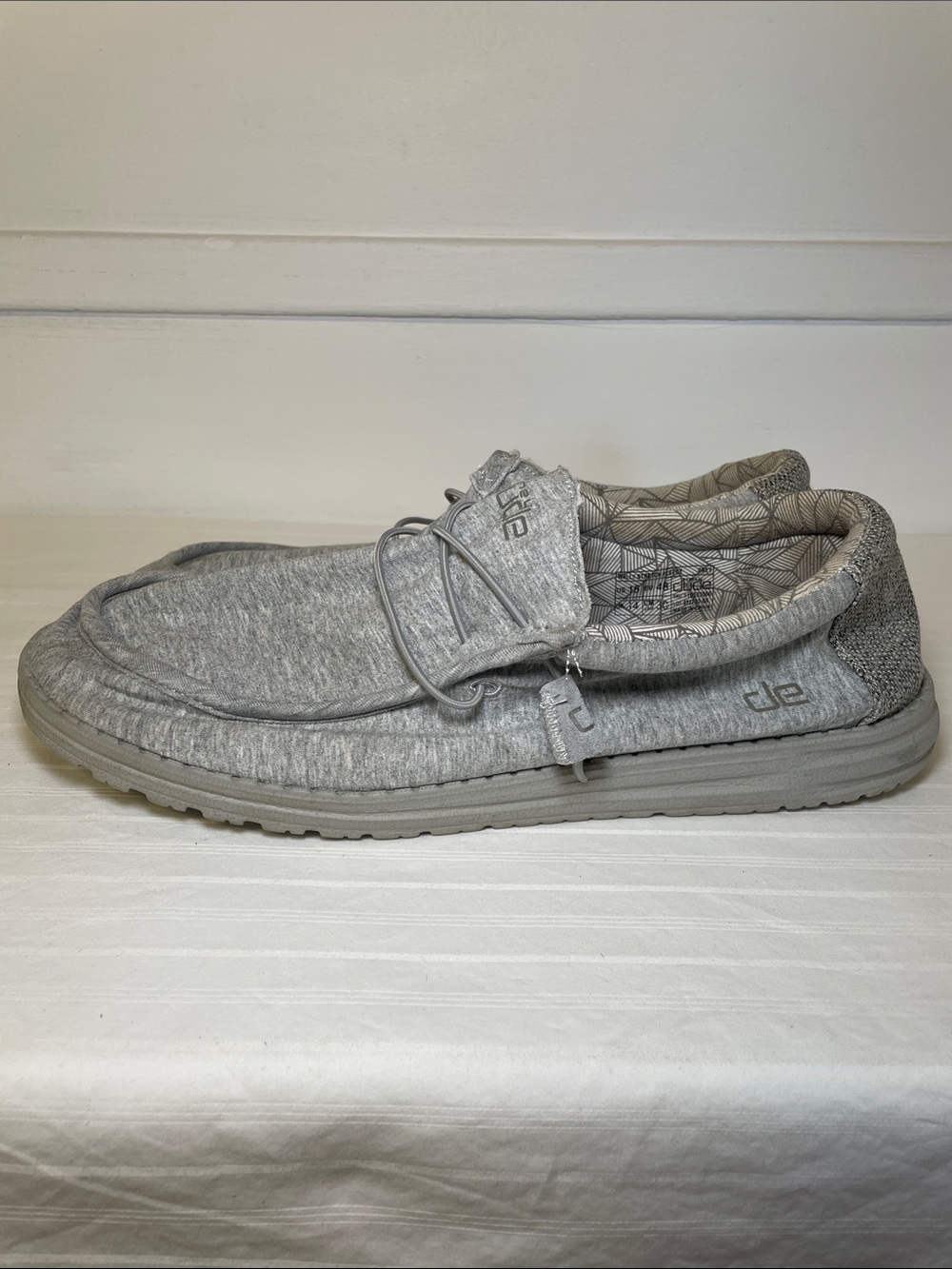 Hey Dude Men’s  Wally Stretch Fleece Loafer - casual summer shoes-Grey - Size 15